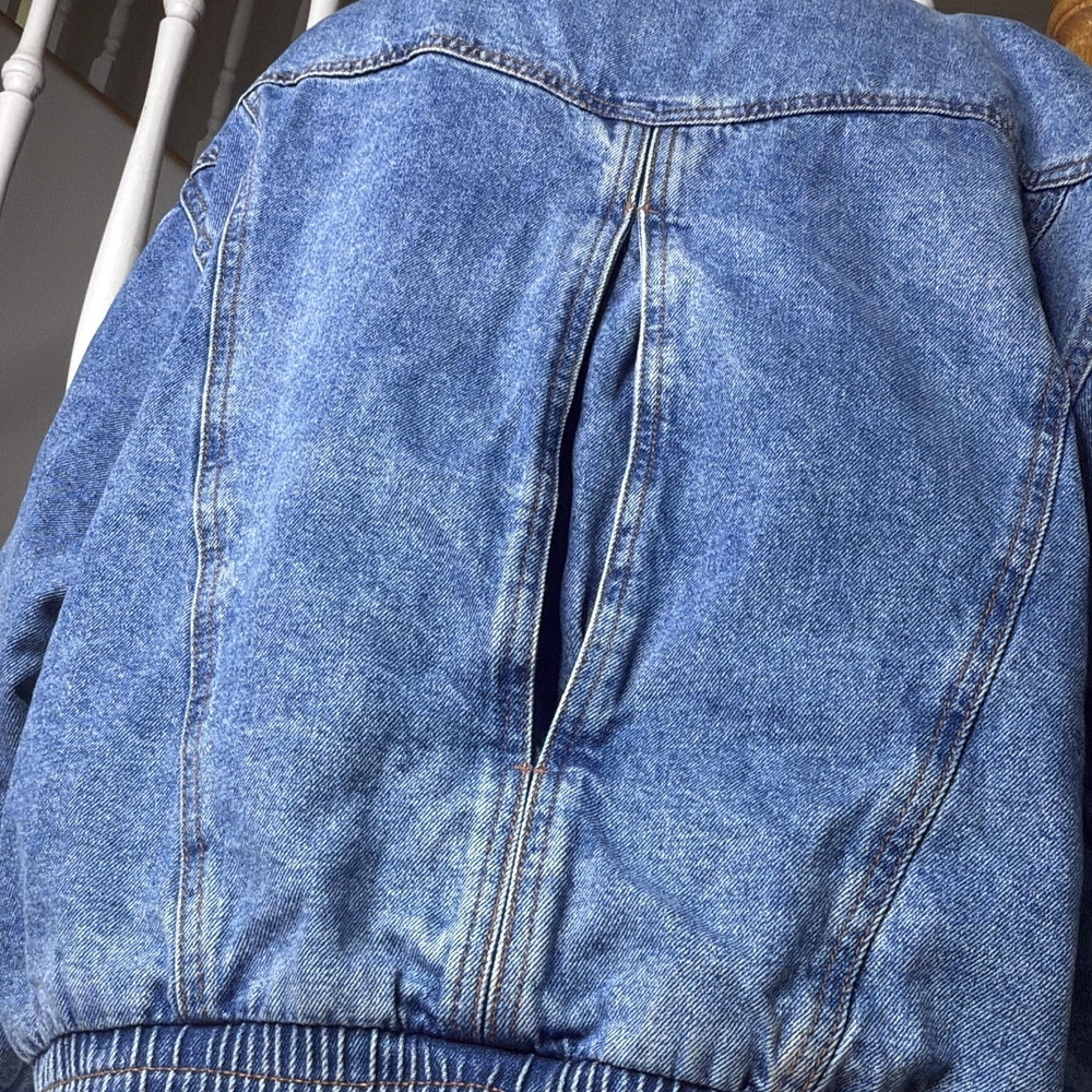 Wild Fable Sherpa Lined  Blue Denim Jacket Size XS EUC Fall Fashion Casual Basic - Picture 5 of 8